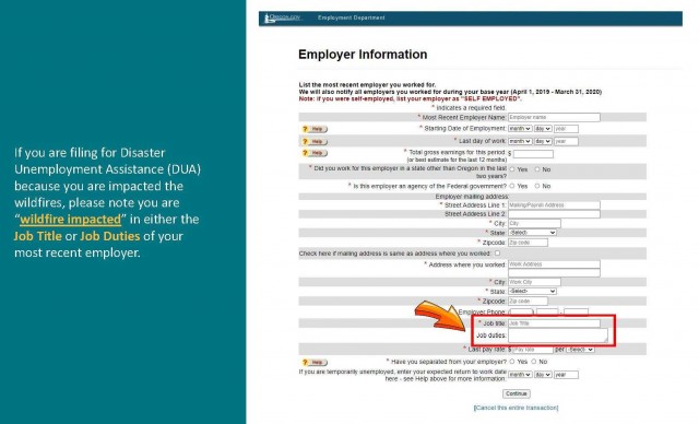 DUA Employer Information pja